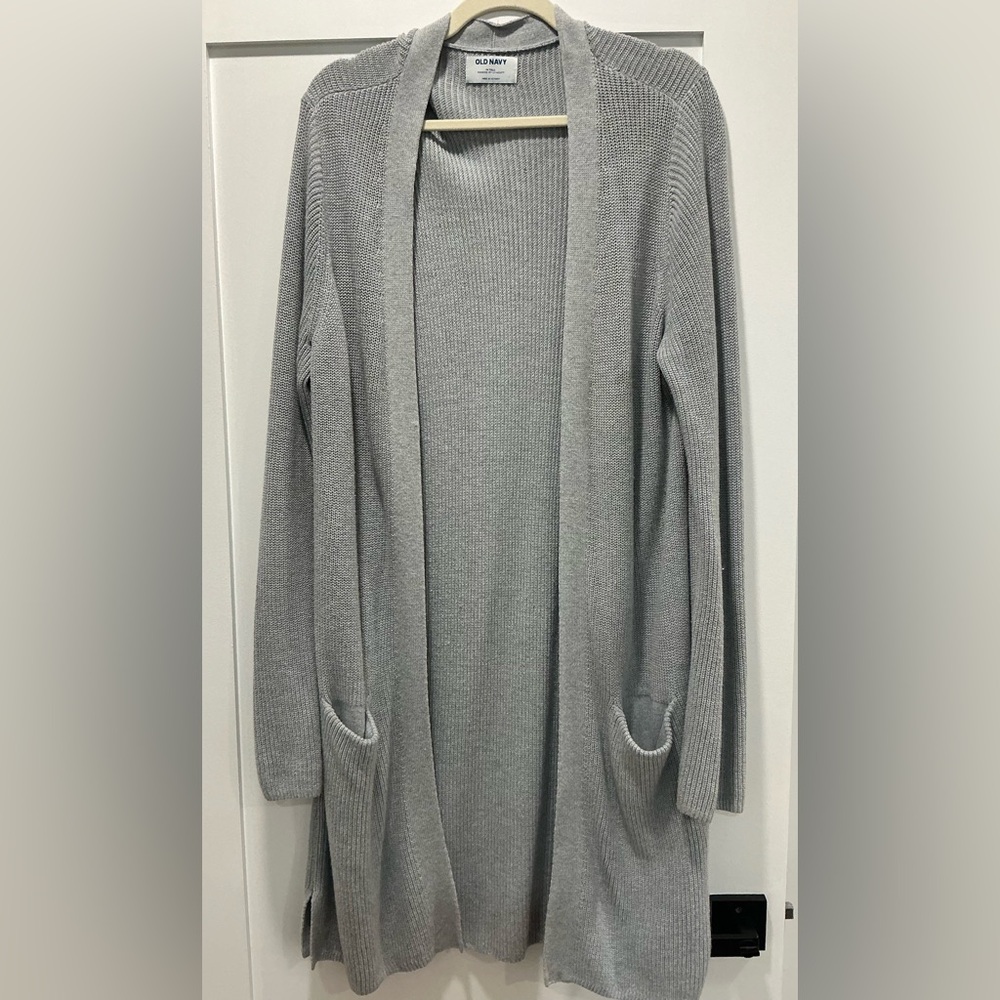 Old Navy Light Gray Open Front Cardigan